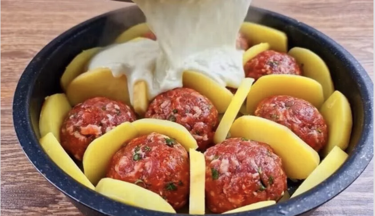 Hackbraten mit Kartoffeln in Sahne - Schnelle Gerichte für jeden Tag Hackbraten mit Kartoffeln in Sahne - Schnelle Gerichte für jeden Tag