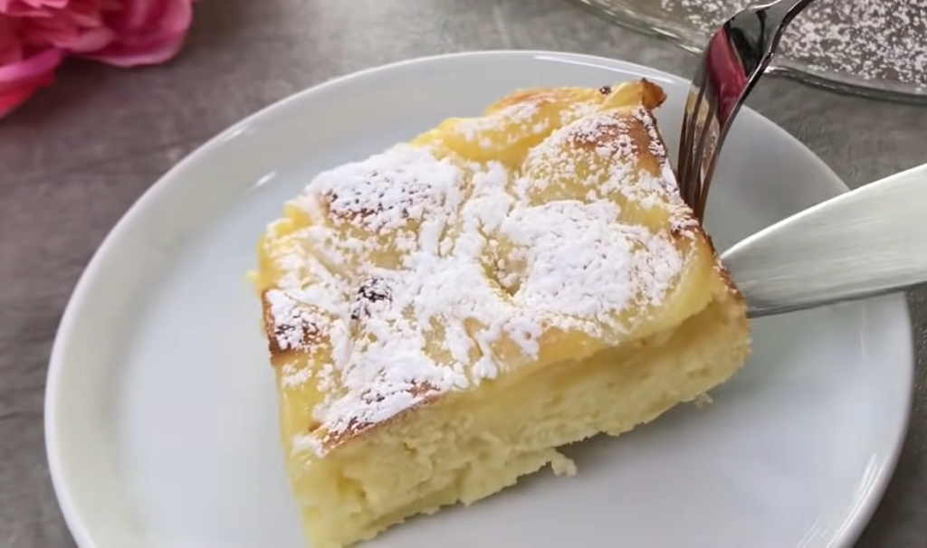 Apfelpudding Schnitten - Schnelle Rezepte