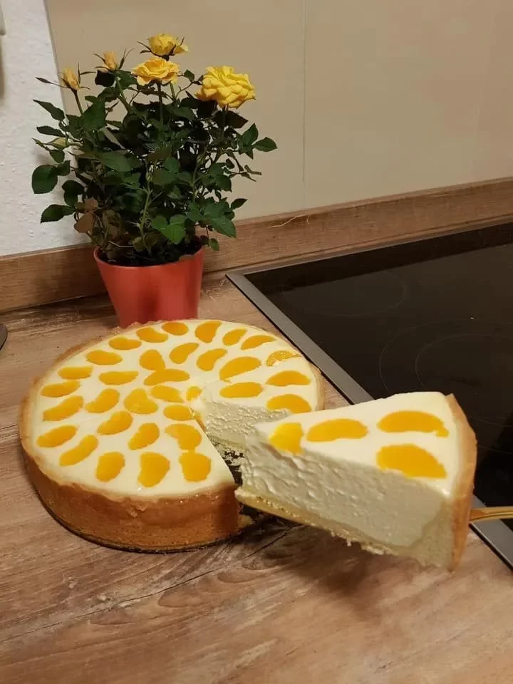 Kässekuchen mit Mandarinen