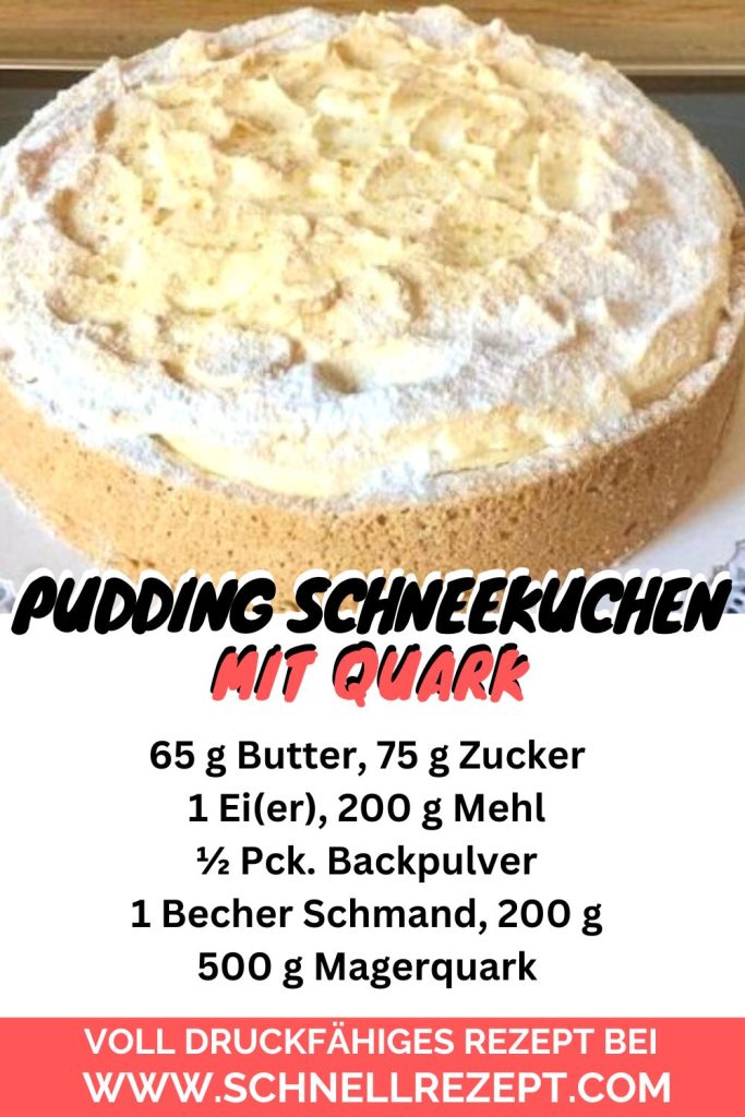 , Pudding Schneekuchen mit Quark