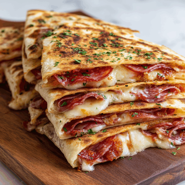Cheesy Pepperoni Pizza Quesadillas