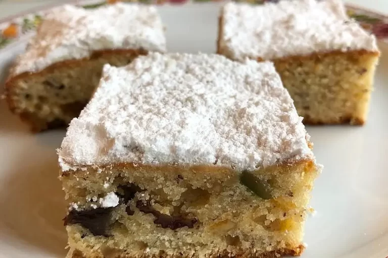 Stollenkuchen vom Blech mit Marzipan