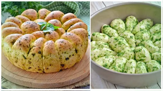 selbstgebackenes knoblauchbrot