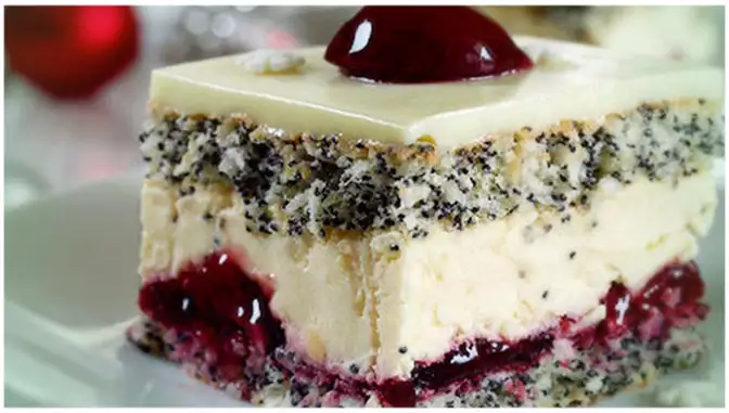 Mohn-Kirsch-Kuchen Cherry Lady