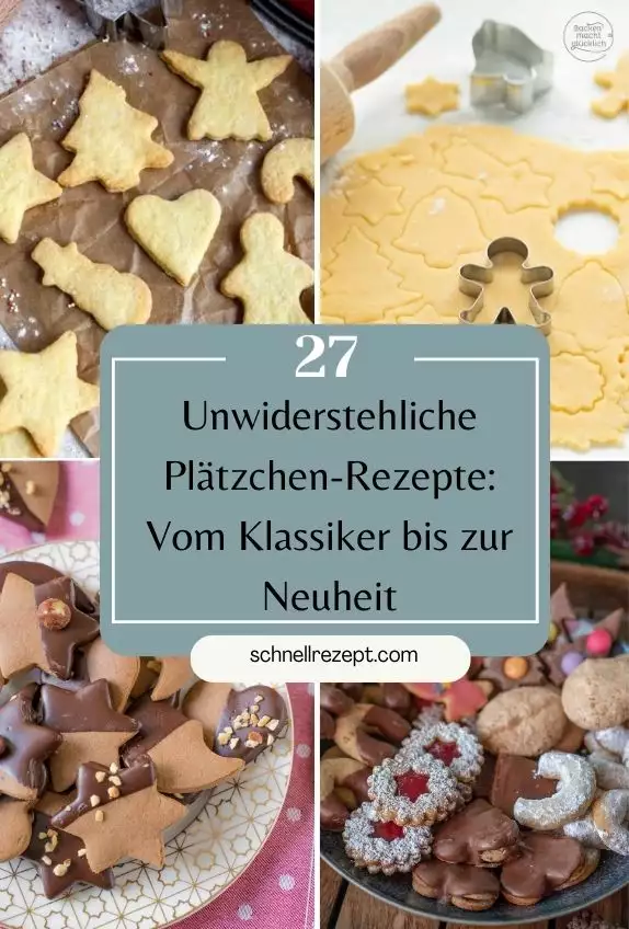 Eine Collage aus verschiedenen Keksen und Gebäckstücken.