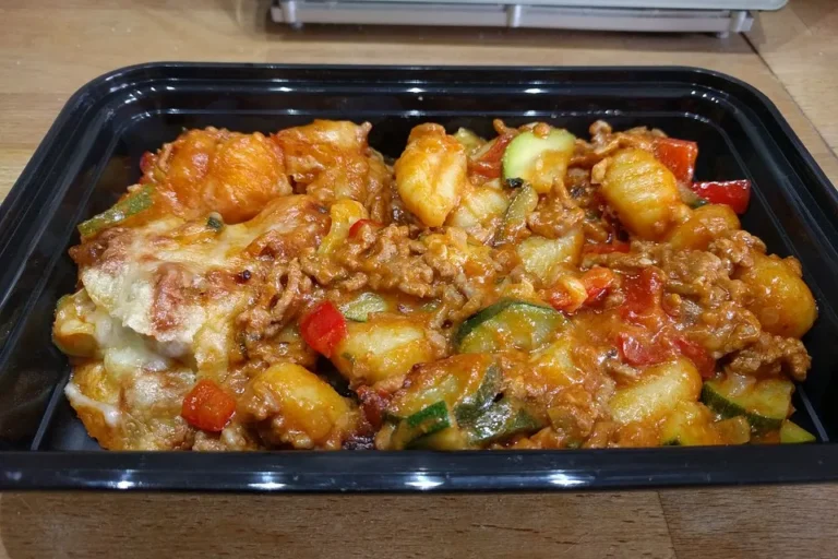 Gnocchi Gemüseauflauf mit Hackfleischsoße