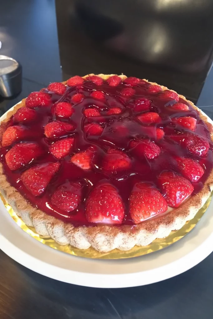 , Erdbeer Pudding Kuchen