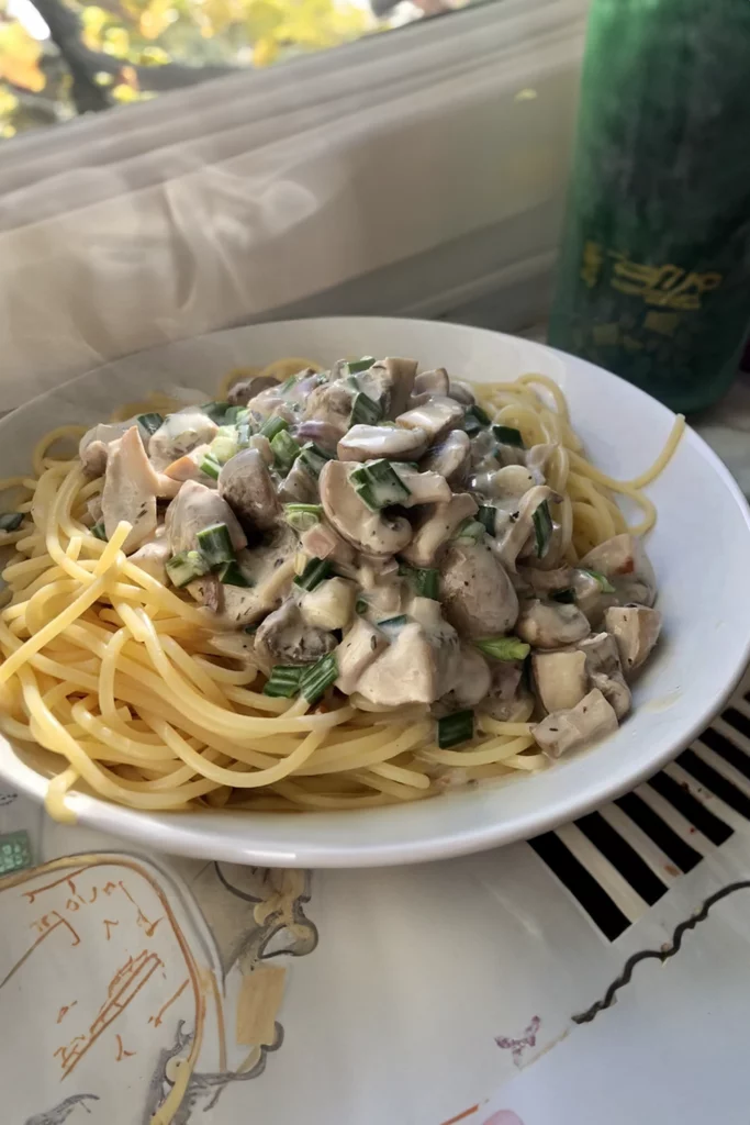 , Champignon-Spaghetti Rezept