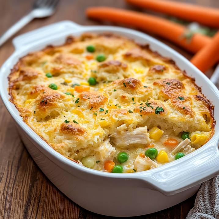 Chicken Pot Pie Bubble Up Casserole Recipe