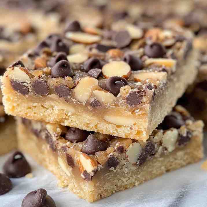 Chocolate Almond Toffee Bars