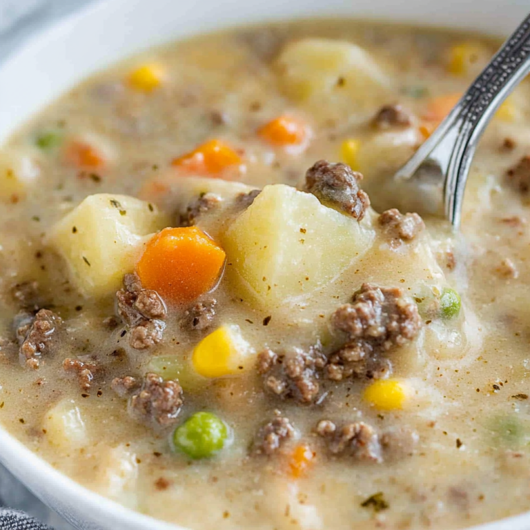 Creamy Potato & Hamburger Soup