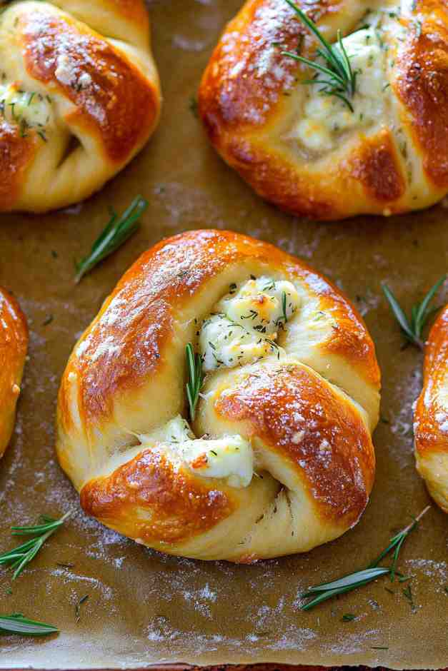 Mozzarella Stuffed Soft Pretzels