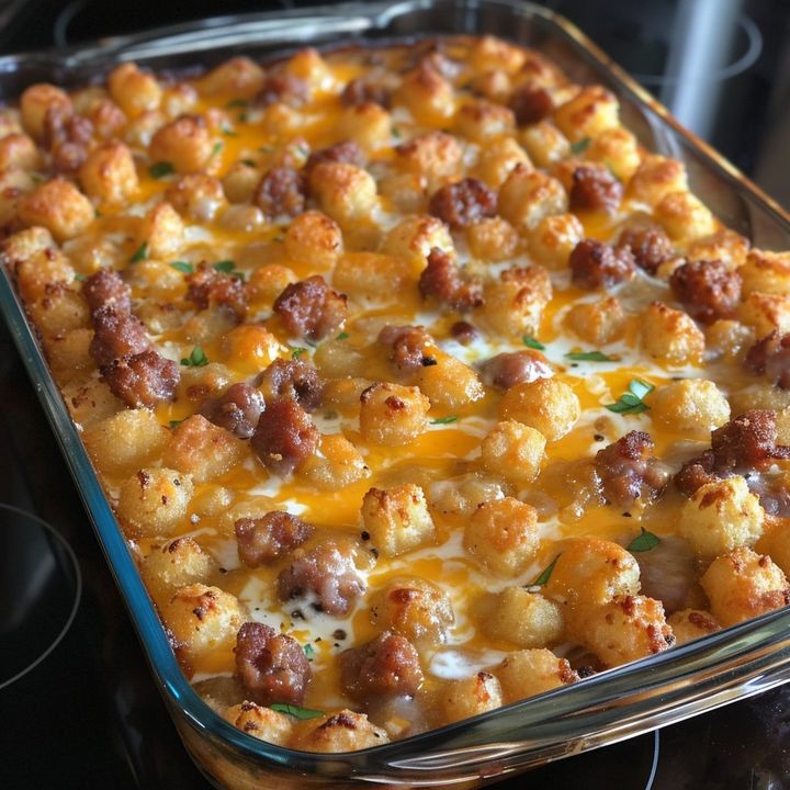 Tater Tot Sausage Breakfast Casserole Recipe