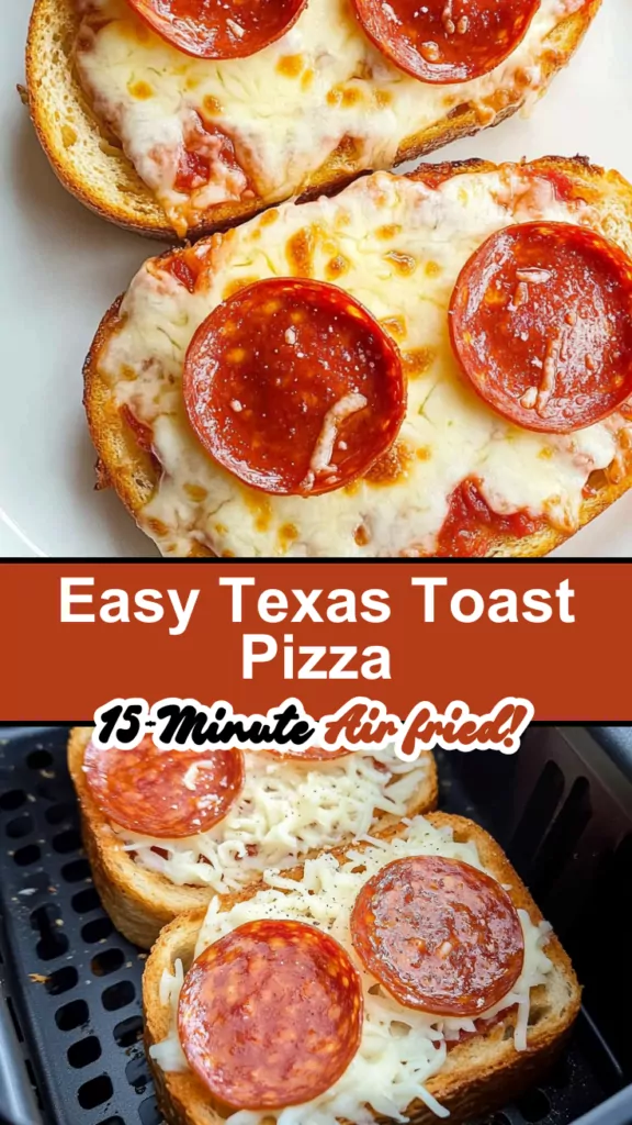 two homemade pepperoni French bread pizzas on a white plate, featuring golden toasted bread topped with melted mozzarella cheese, marinara sauce, and large slices of pepperoni