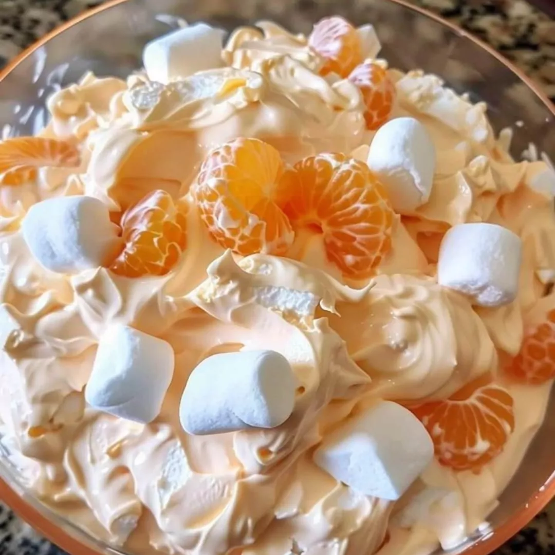 Orange Dreamsicle Salad with Marshmallows