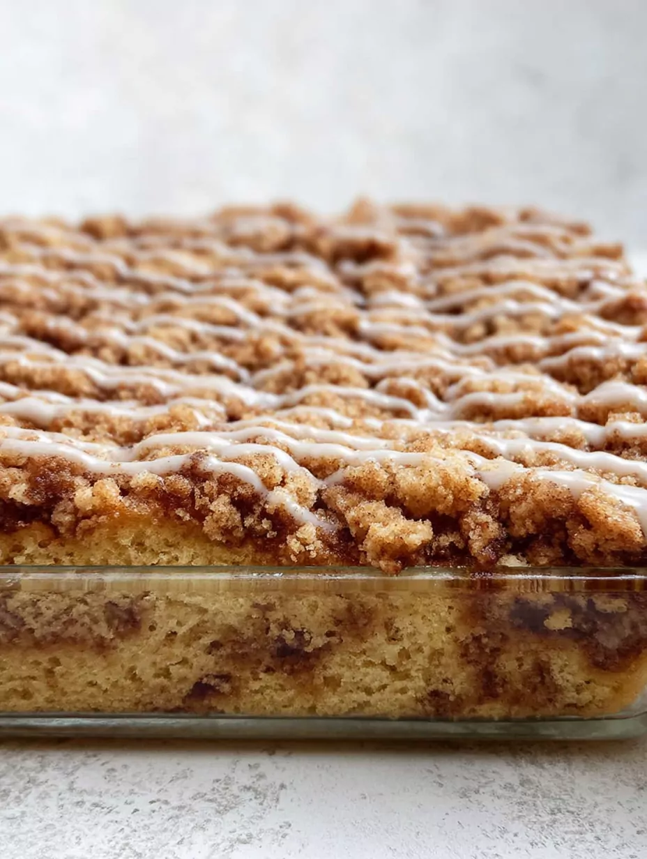 Amish Cinnamon Streusel Cake with Vanilla Glaze