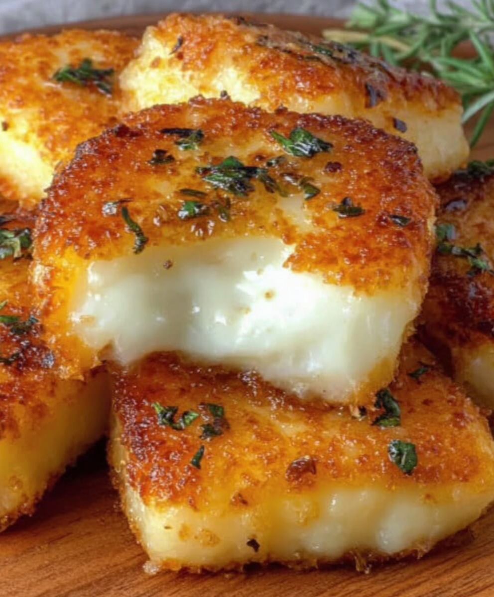 Golden Crispy Halloumi Slices