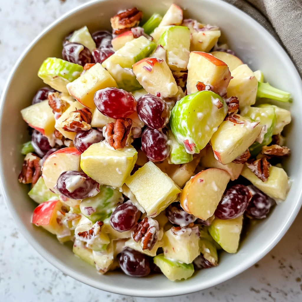 Apple Salad with Grapes & Pecans