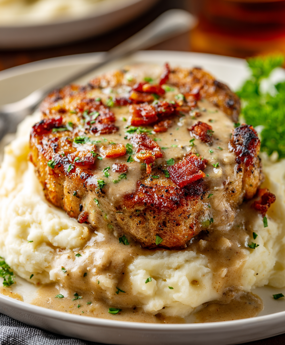 Bacon Gravy Pork Chops
