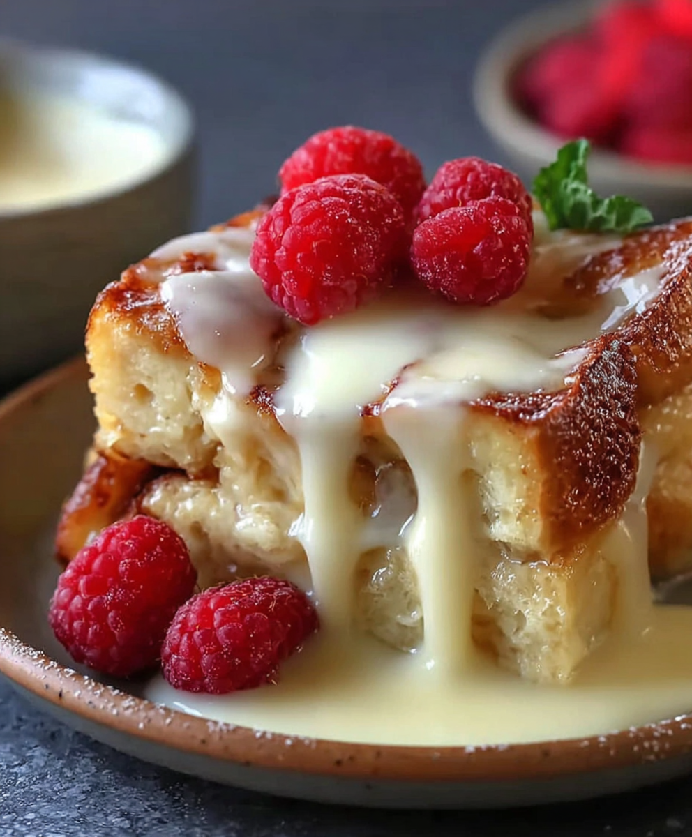 Bread Pudding with Vanilla Cream