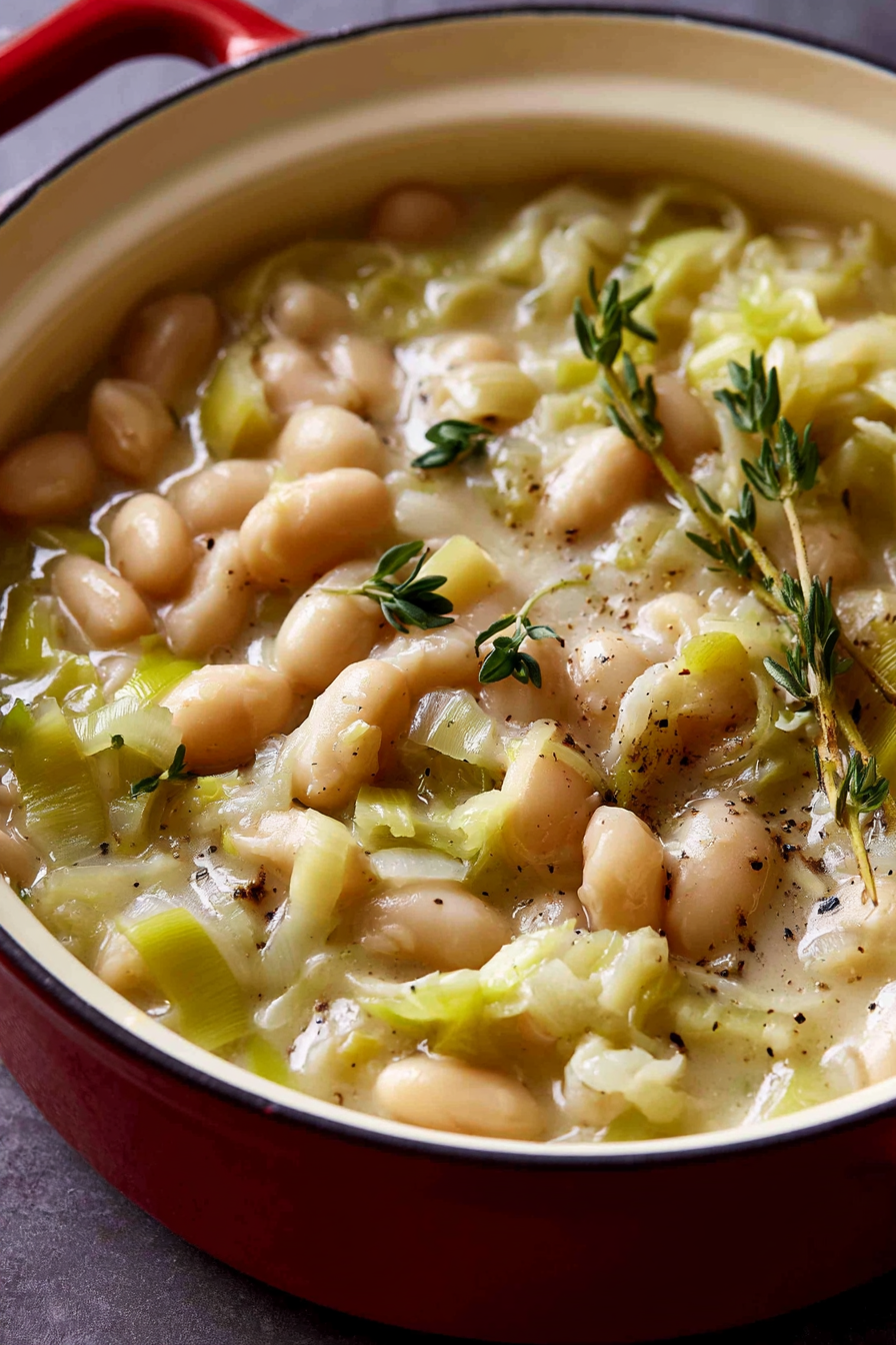 Butter Beans with Leeks