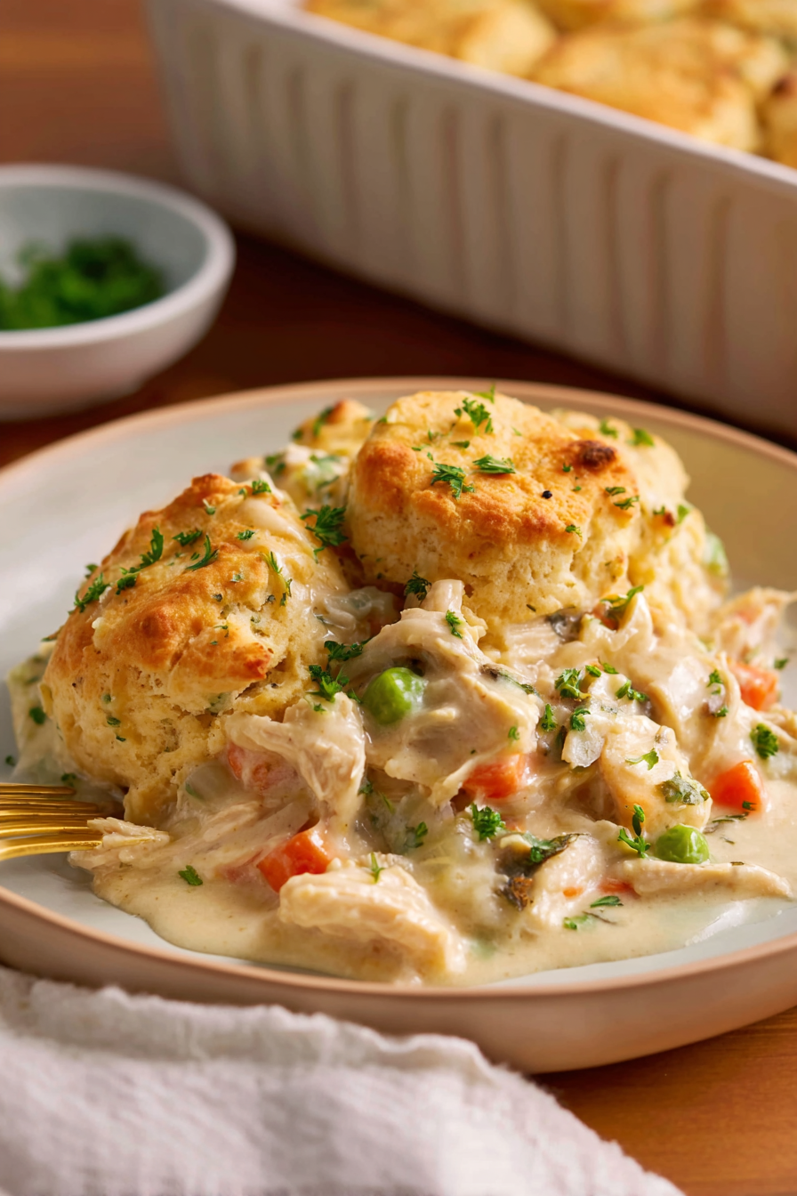 Cheddar Biscuit Chicken Cobbler