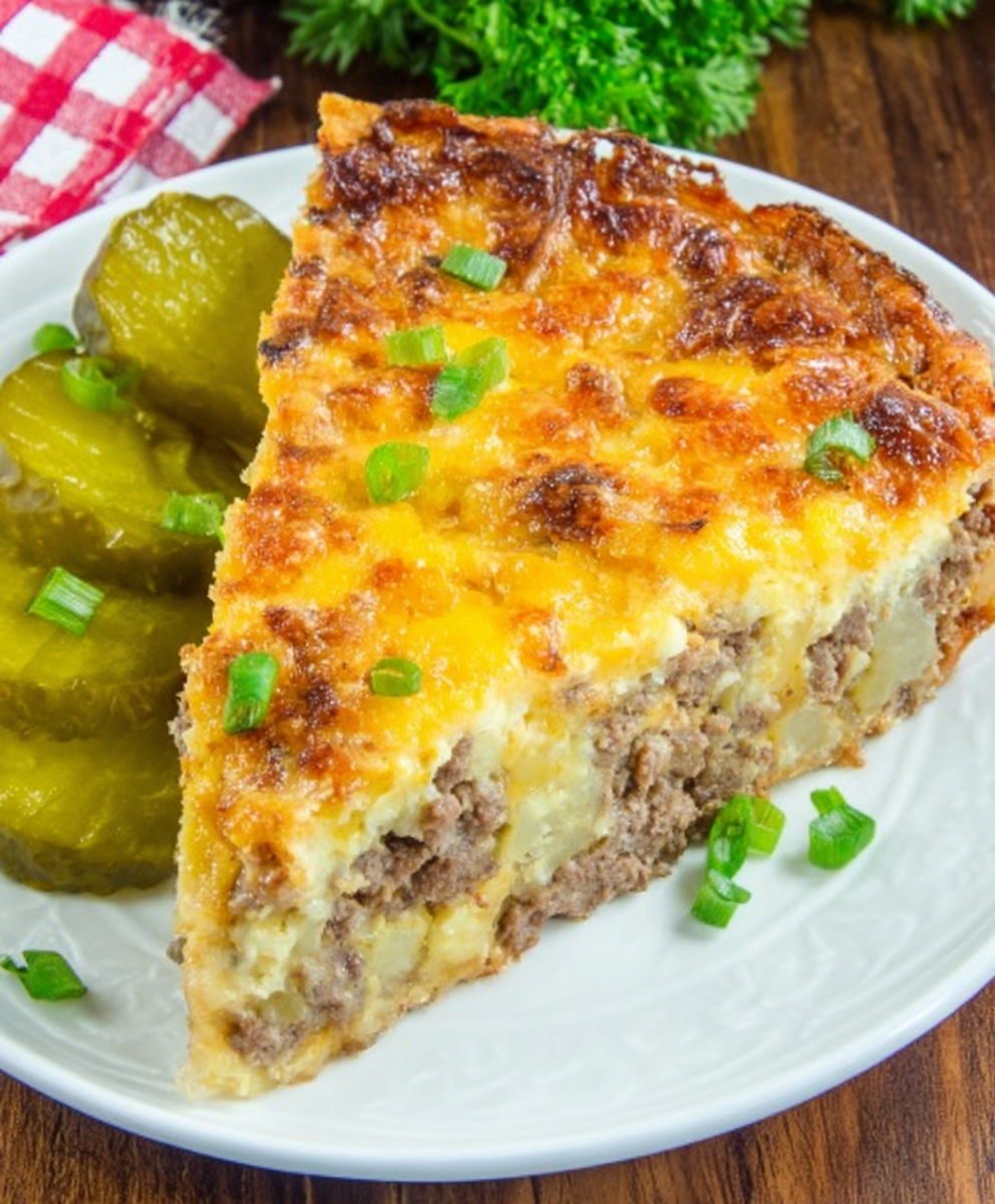 Cheeseburger Impossible Pie Bake