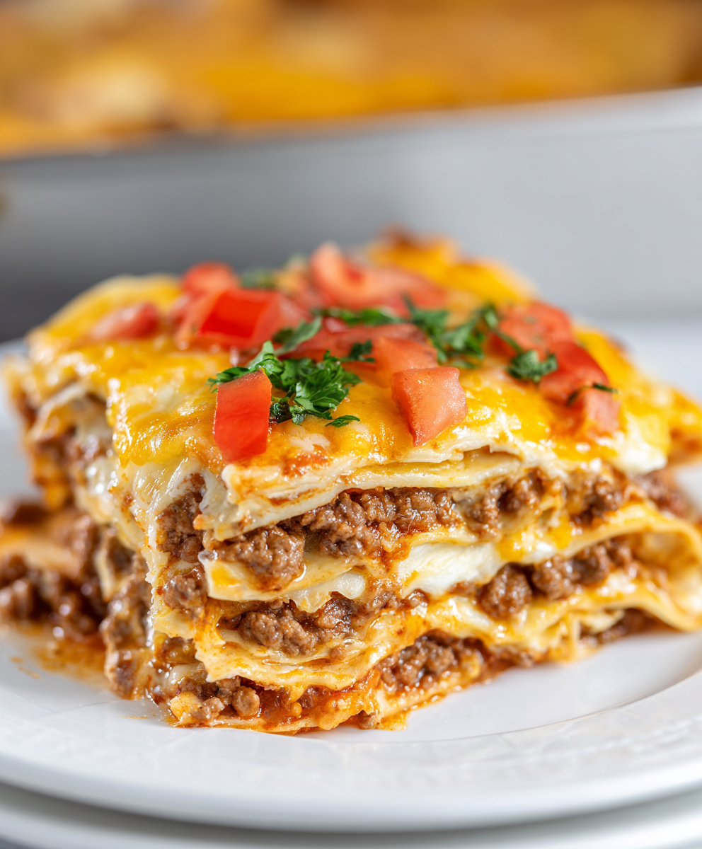 Cheesy Baked Taco Lasagna