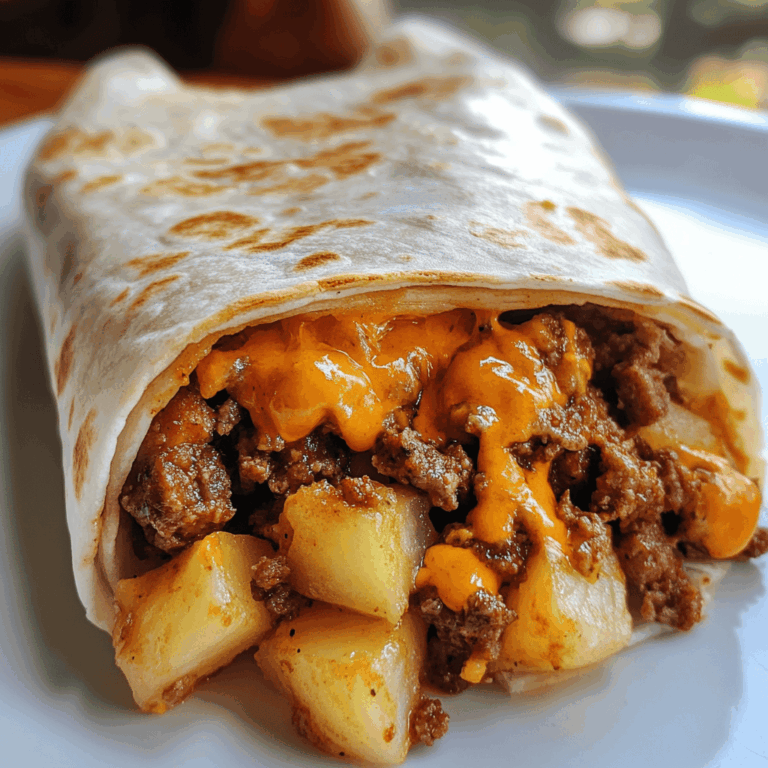 Cheesy Beef and Potato Burritos