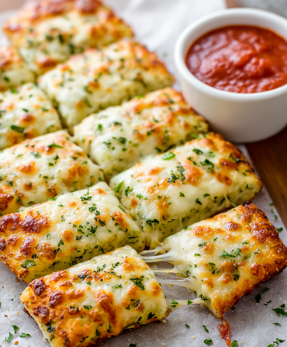 Cheesy Herb Zucchini Breadsticks