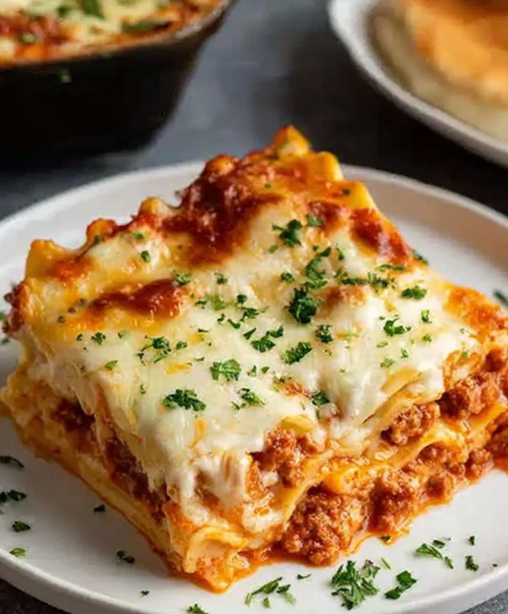 Cheesy Ravioli Lasagna Bake