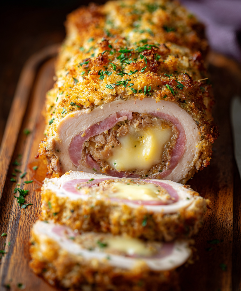Chicken Cordon Bleu Roll Loaf
