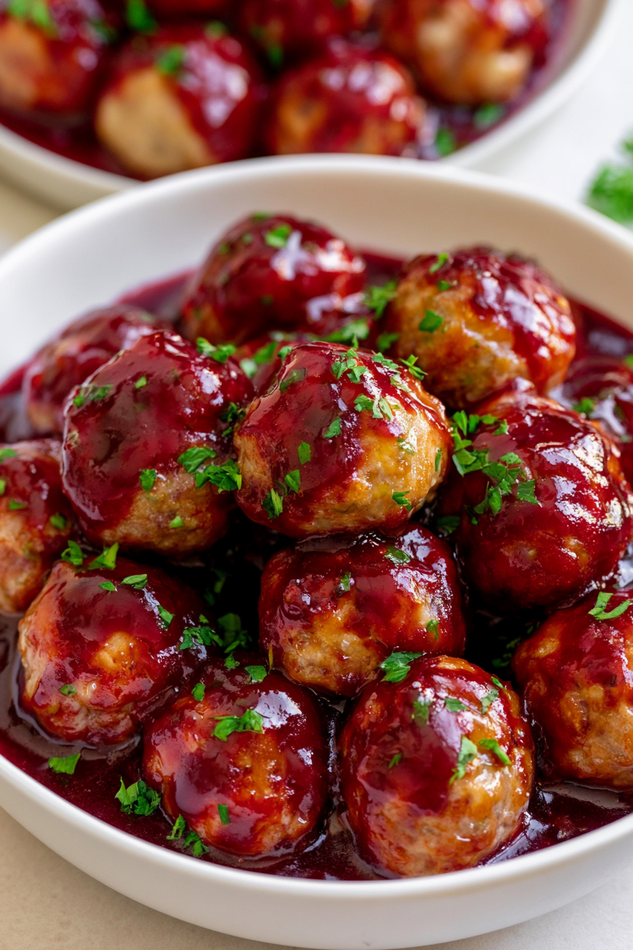 Christmas Cranberry Meatballs for Parties