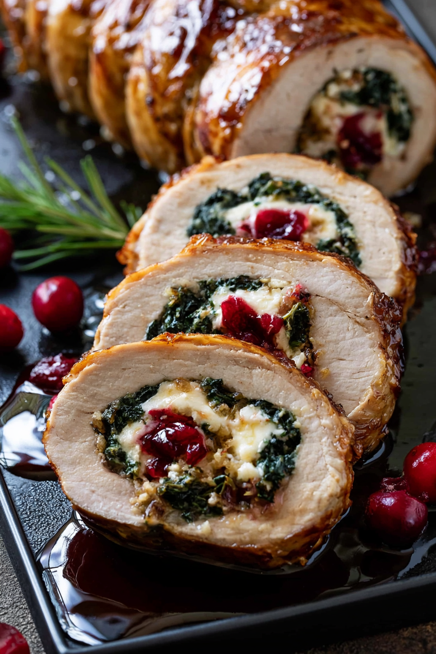 Christmas Stuffed Pork Tenderloin