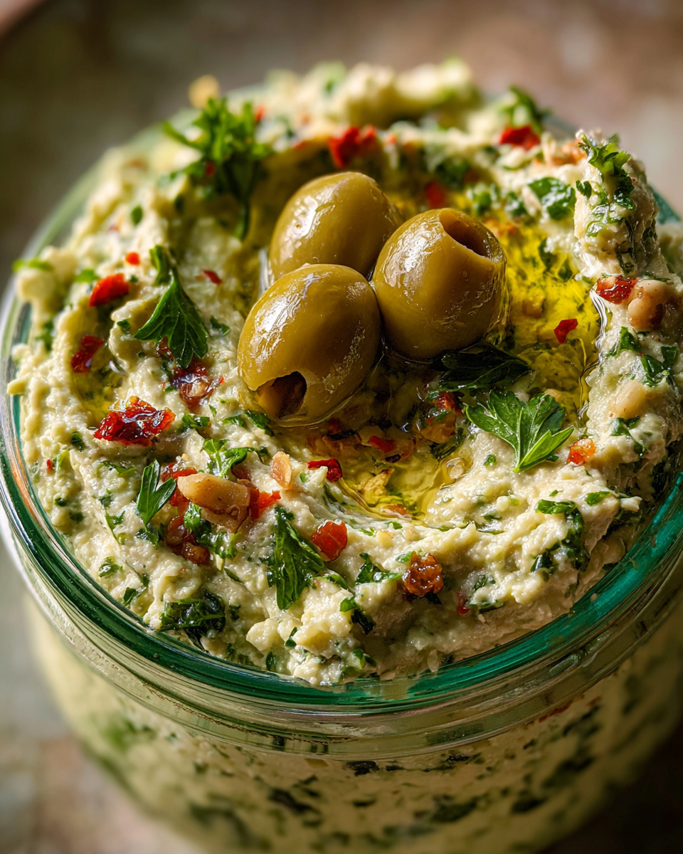 Easy Dips to Make for a Party: Creamy Whipped Feta and Green Olive Dip