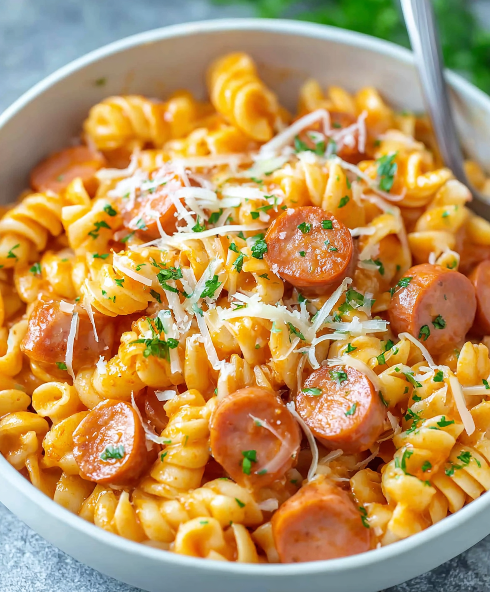 Creamy Kielbasa Skillet Pasta