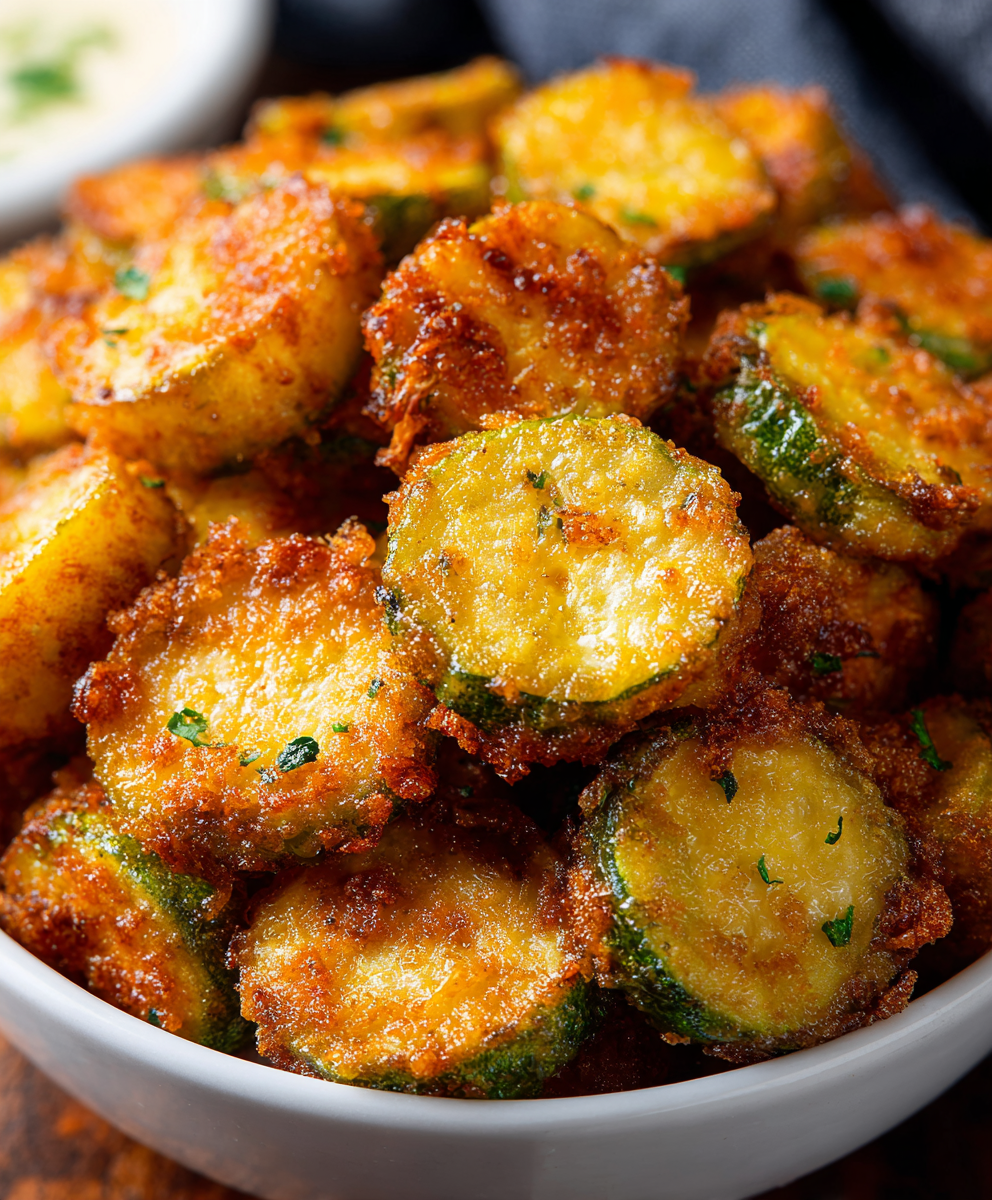 Crunchy Dill Fried Pickle Chips