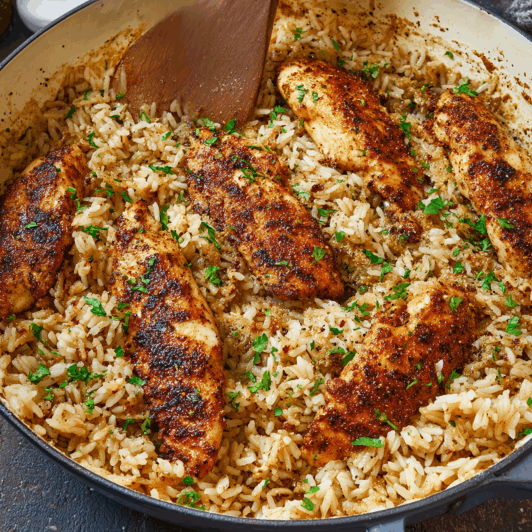 Garlic Chicken and Rice Skillet
