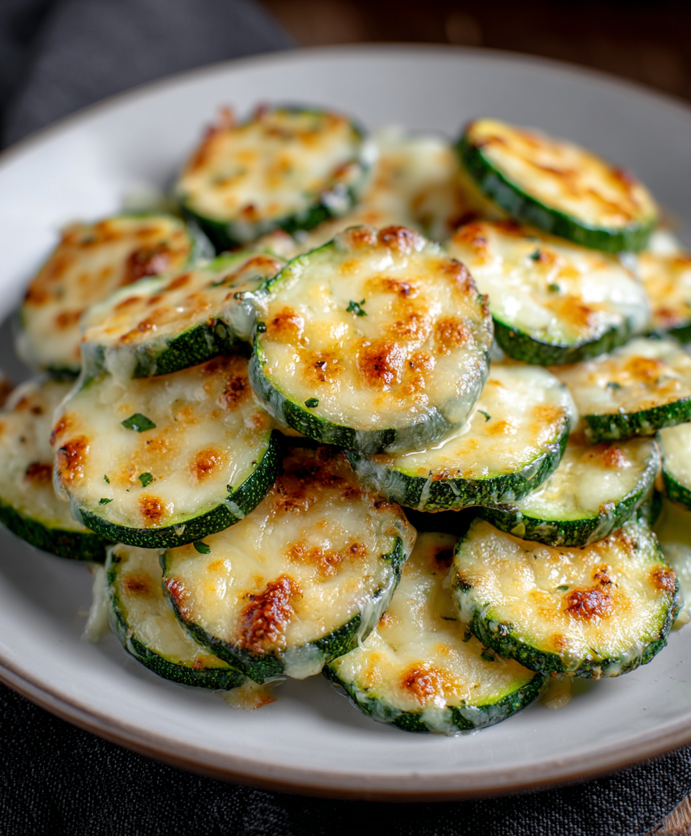 Golden Baked Zucchini With Cheese