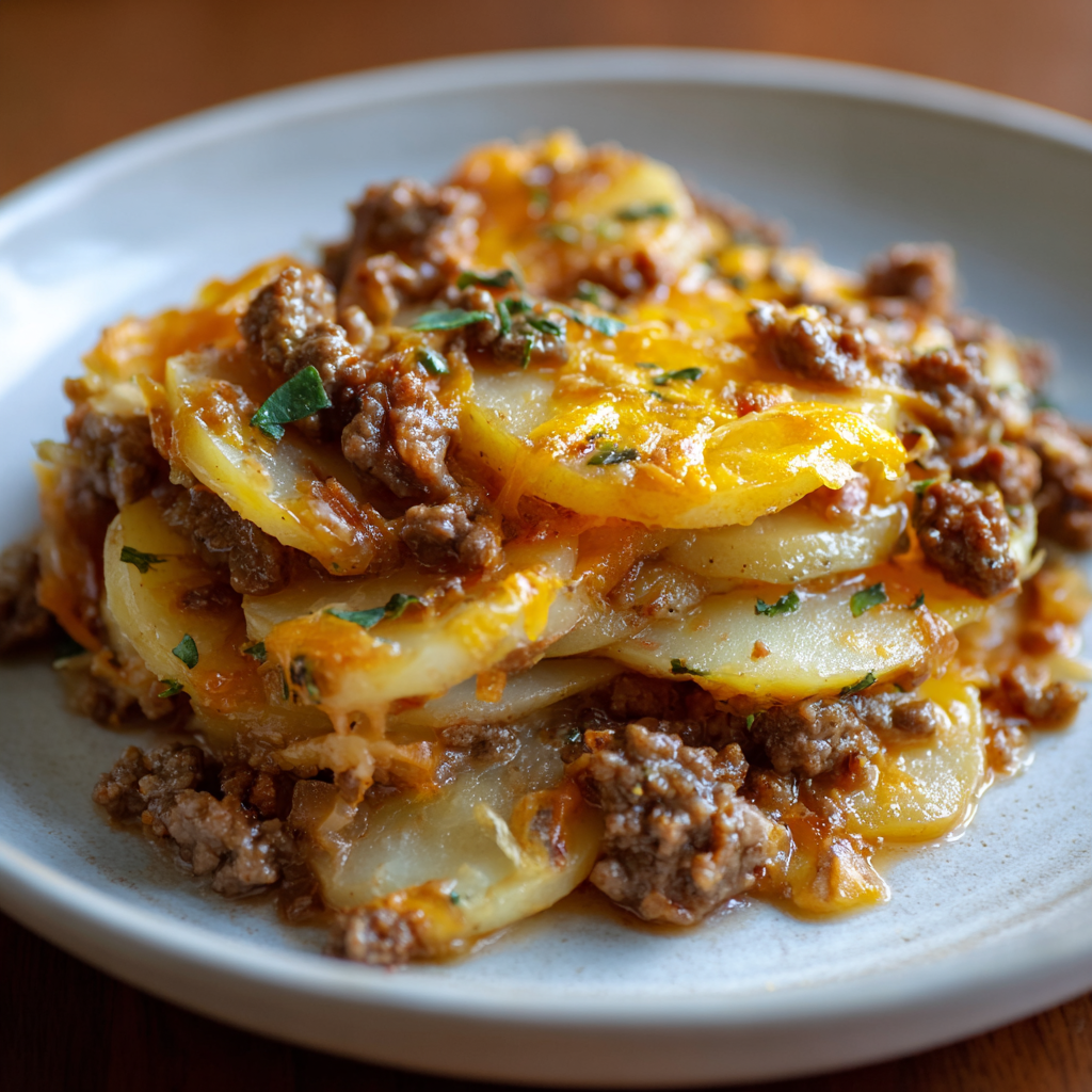 Ground Beef and Potato Casserole