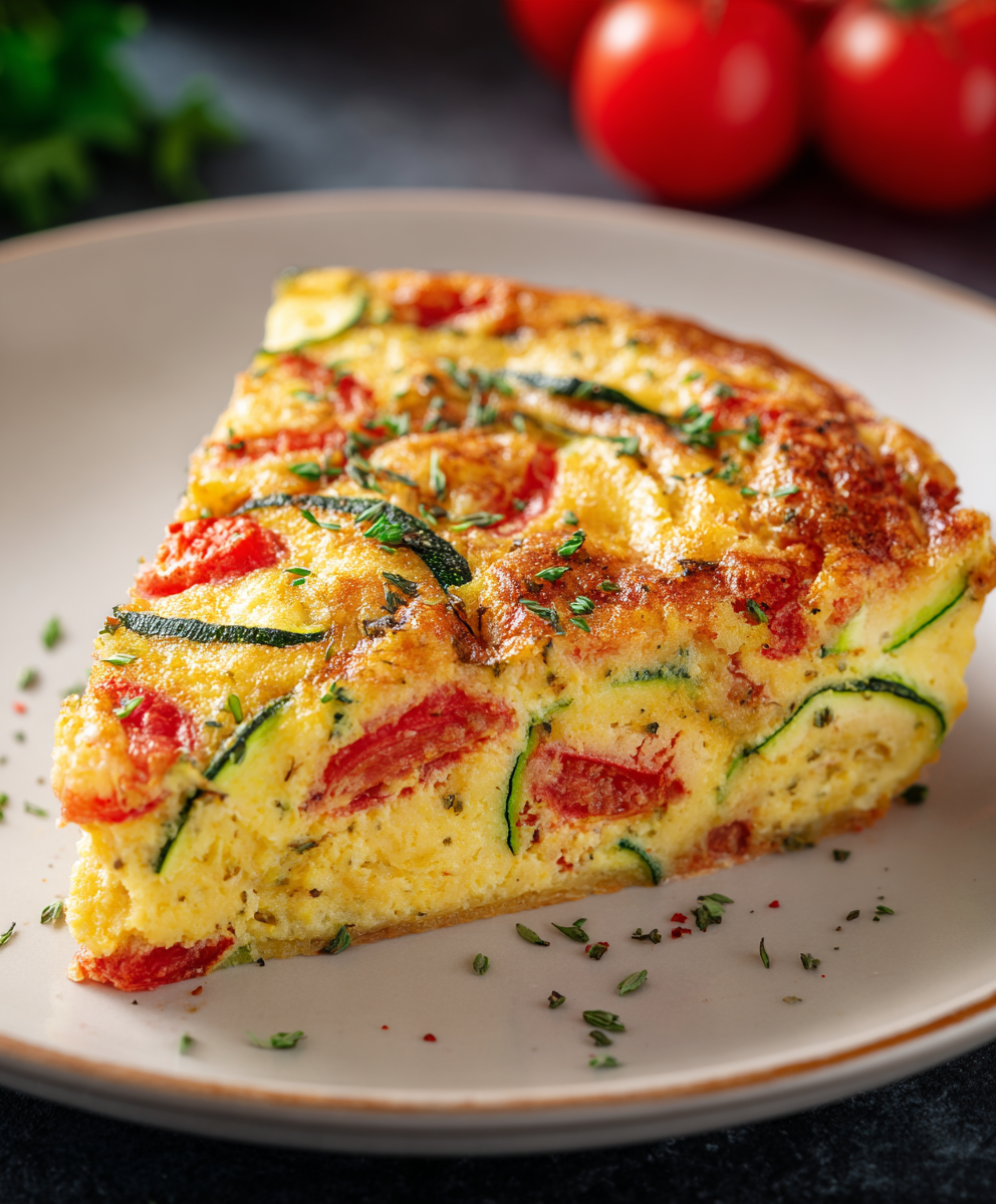 Herbed Zucchini Tomato Quiche