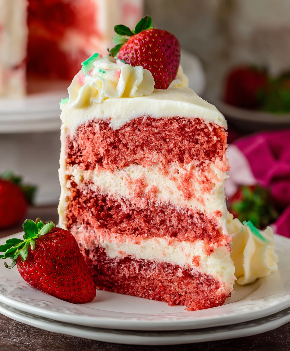 Homestyle Strawberry Layer Cake