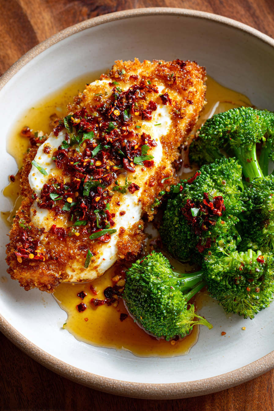 Hot Honey Melted Feta Chicken