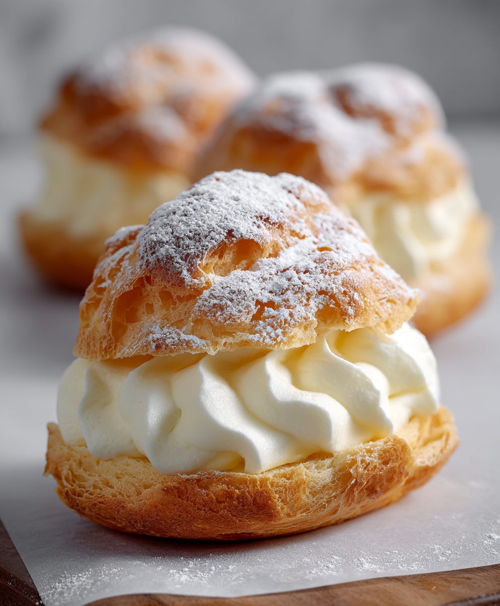 Mom’s Classic Vanilla Cream Puffs
