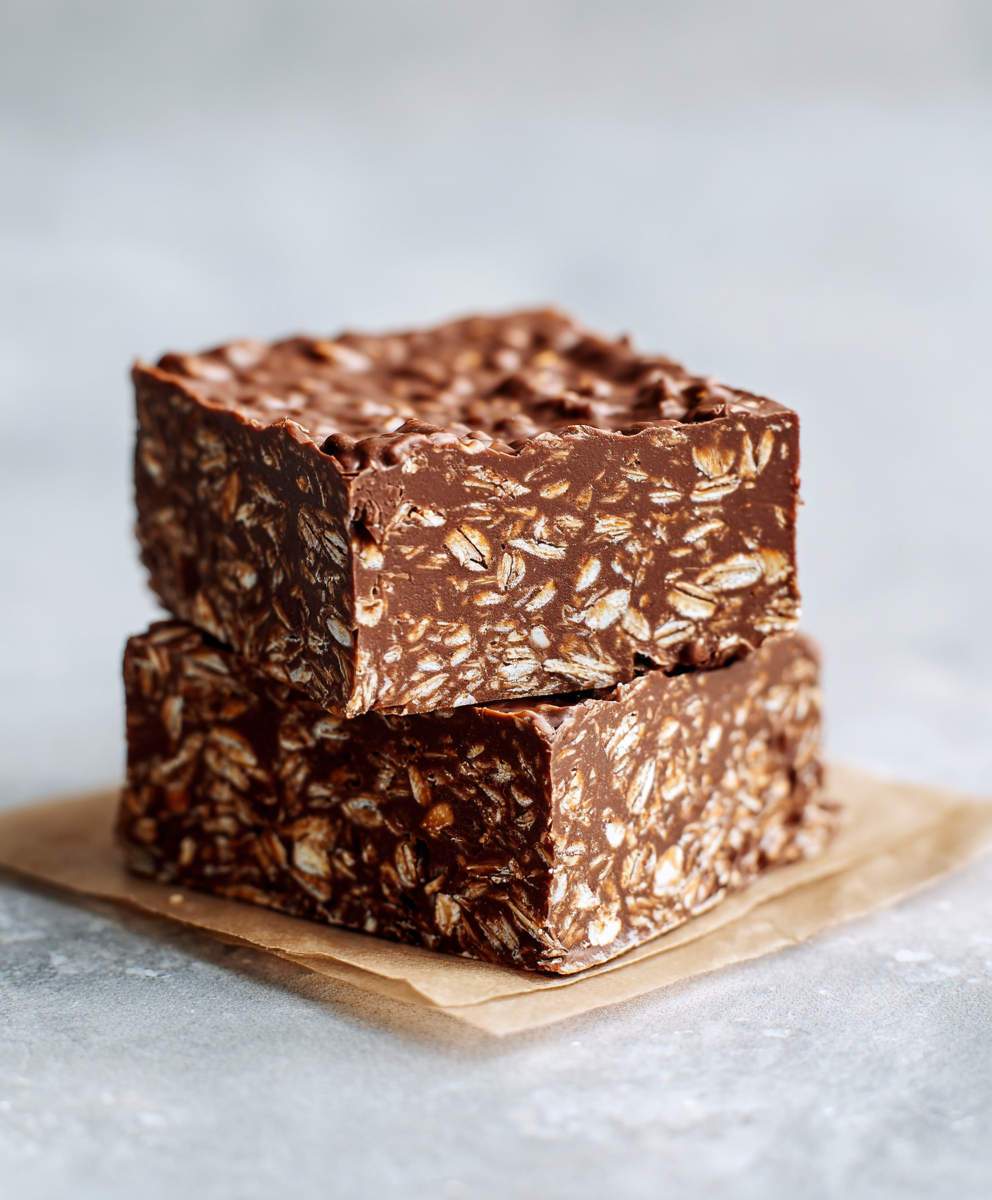 No Bake Chocolate Oat Bars