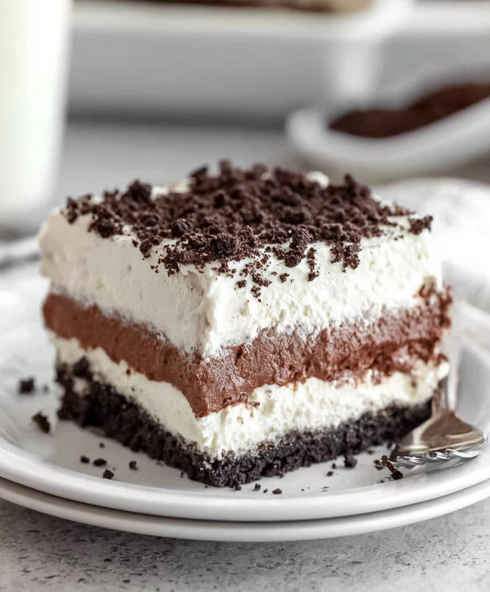 No Bake Cookie Cream Lasagna