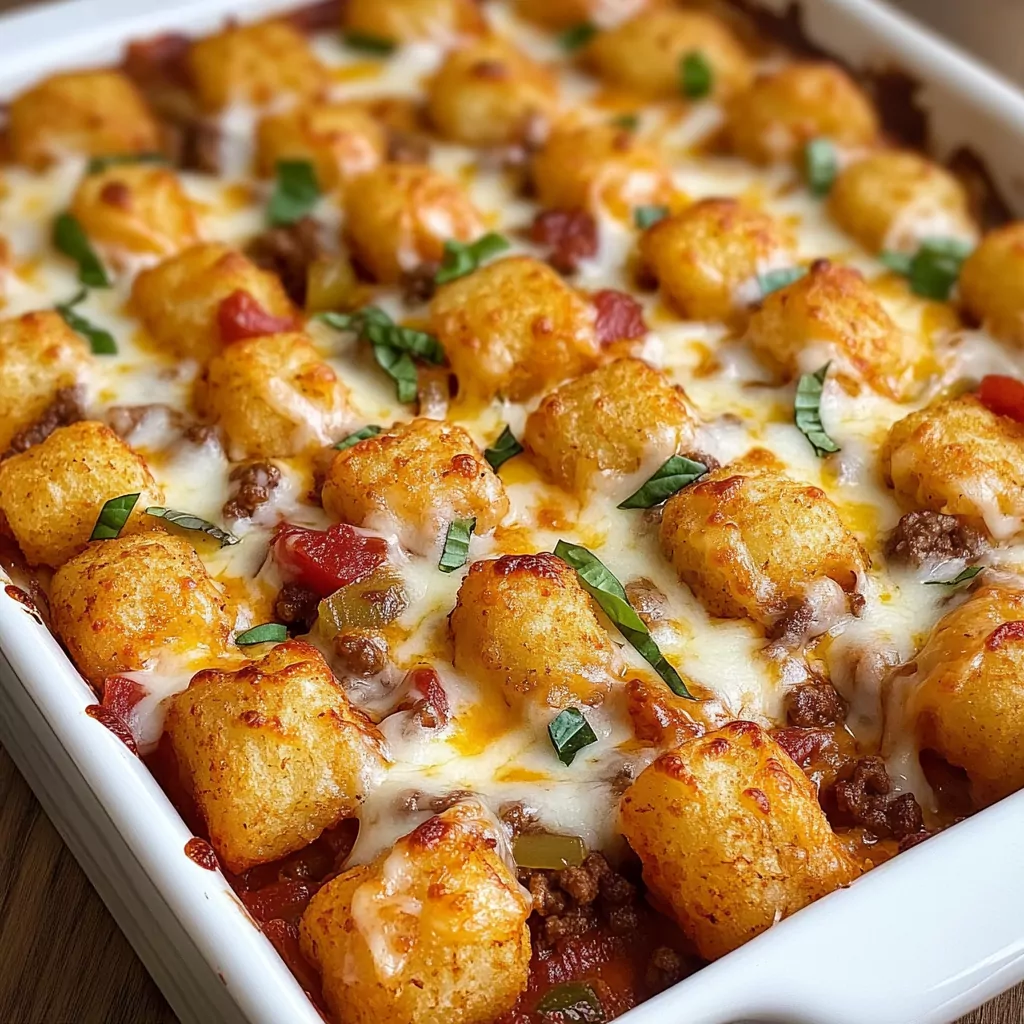 Pizza Tater Tot Casserole
