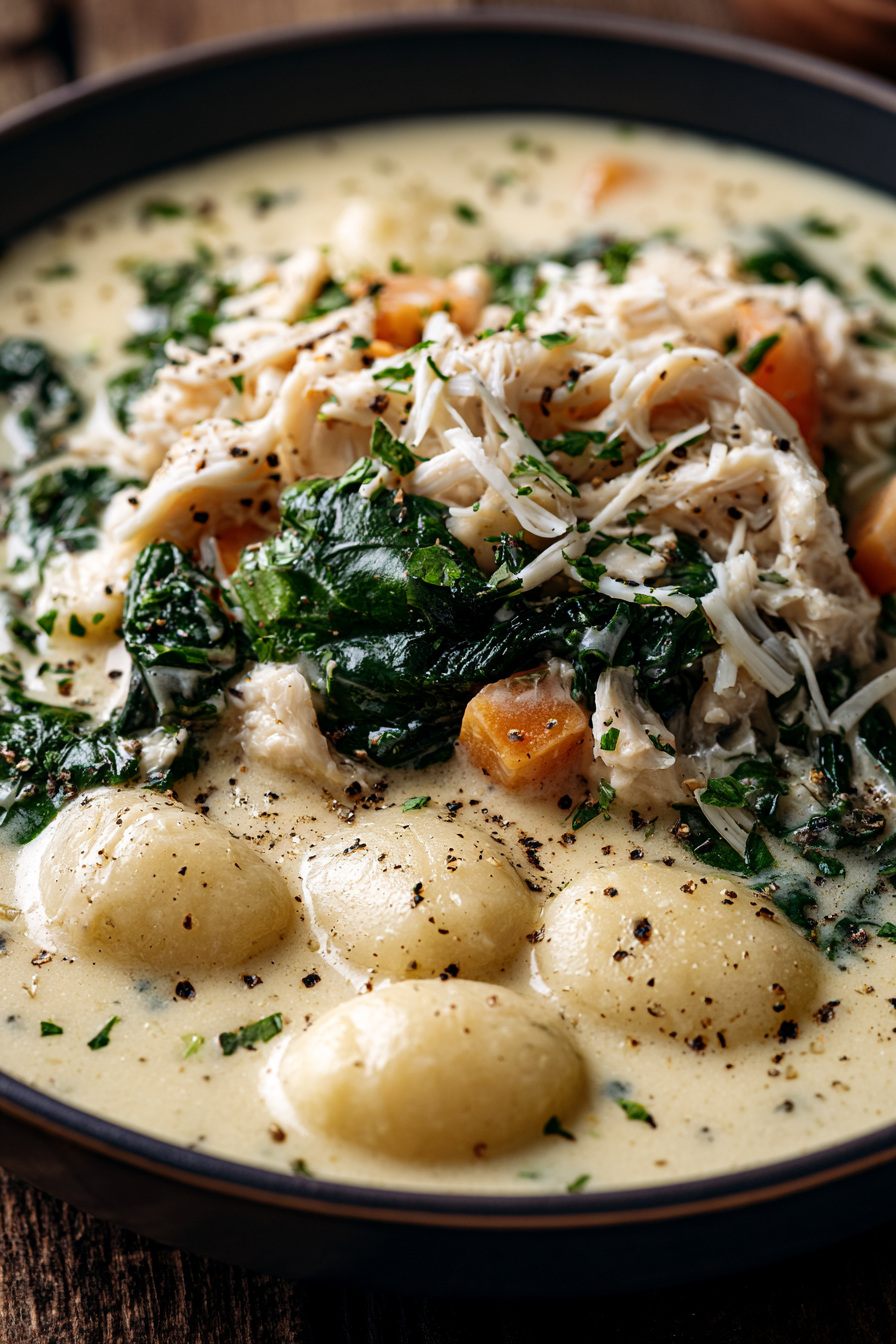 Creamy Rotisserie Chicken Gnocchi Soup