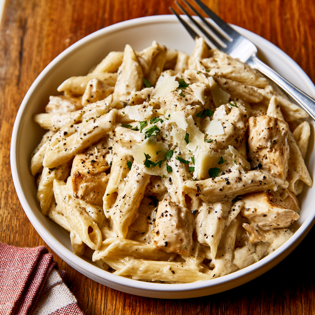 Silky Garlic Butter Chicken Alfredo