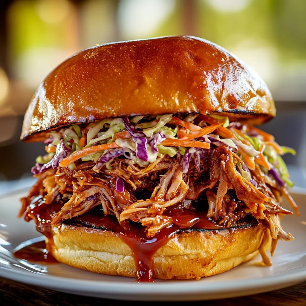 Slow Cooker BBQ Pulled Pork Sandwich